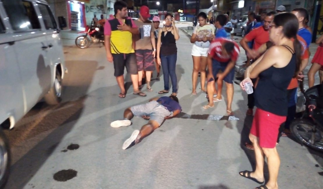 [Vídeo] Jovem com sinais de embriaguez sofre acidente em Matriz de Camaragibe