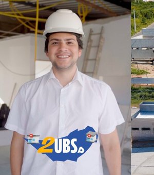 Prefeito Eduardo Bulhões vistoria obras de construção de duas novas UBSs em Santana do Ipanema