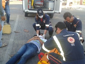 Motociclista perde o controle e sofre acidente, em Arapiraca