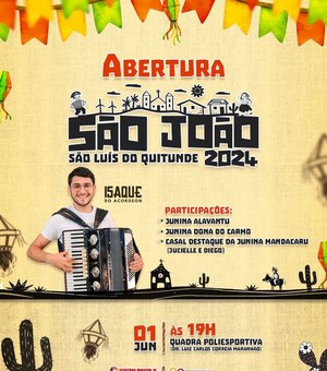 Prefeitura de São Luís do Quitunde promove abertura do São João no dia 1º de junho