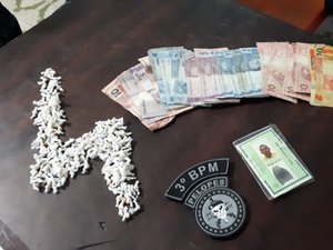 Jovem é preso com quase 200 pedras de crack em Arapiraca