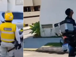 Motociclistas cercam prédio na Ponta Verde após suposto calote em pedido de comida