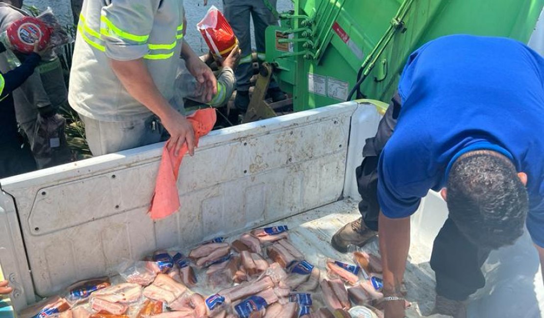 Vigilância Sanitária apreende 150 kg de alimentos impróprios para consumo em supermercado