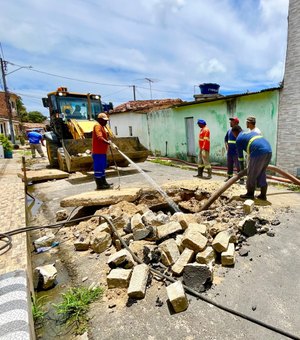 Prefeitura de Maceió faz manutenção na rede de drenagem do Vergel do Lago