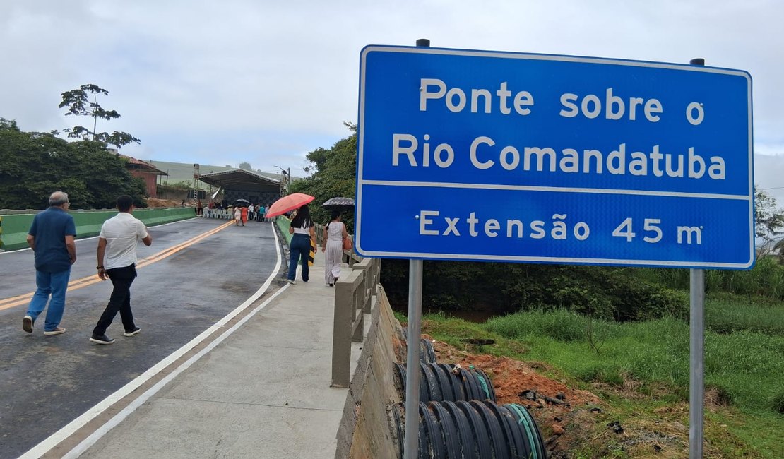 Inauguração da ponte da Comandatuba melhora mobilidade urbana em Porto Calvo