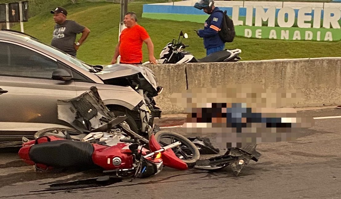 Motociclista morre em grave acidente na AL-220, em Limoeiro de Anadia