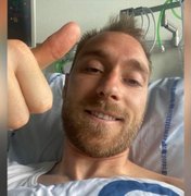 Eriksen publica foto no hospital após mal súbito em jogo da Dinamarca