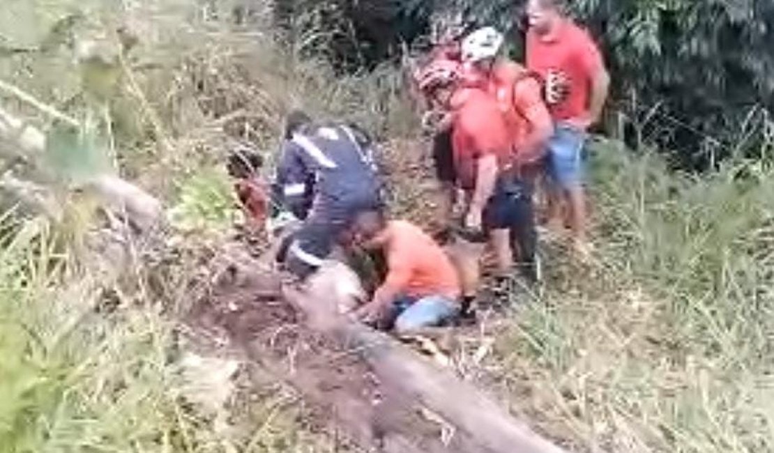 Resgate aéreo é acionado após grave acidente de moto em São Luís do Quitunde