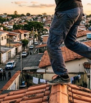 Suspeito de homicídios pula telhados, mas é preso com drogas em Arapiraca