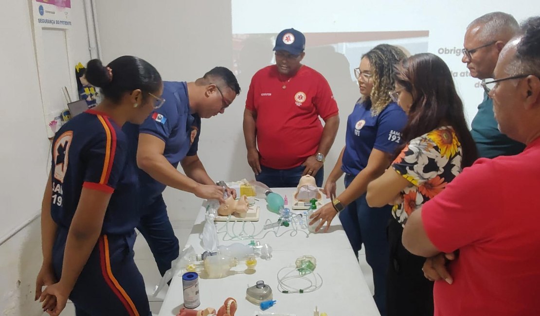 Samu promove mais um curso de manejo de vias aéreas pediátricas para profissionais que atuam no suporte básico