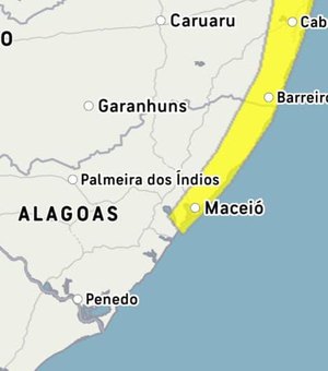 Inmet emite alerta de chuvas para 25 cidades alagoanas