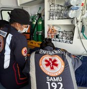 Samu transporta criança que se afogou em Marechal Deodoro para o HGE