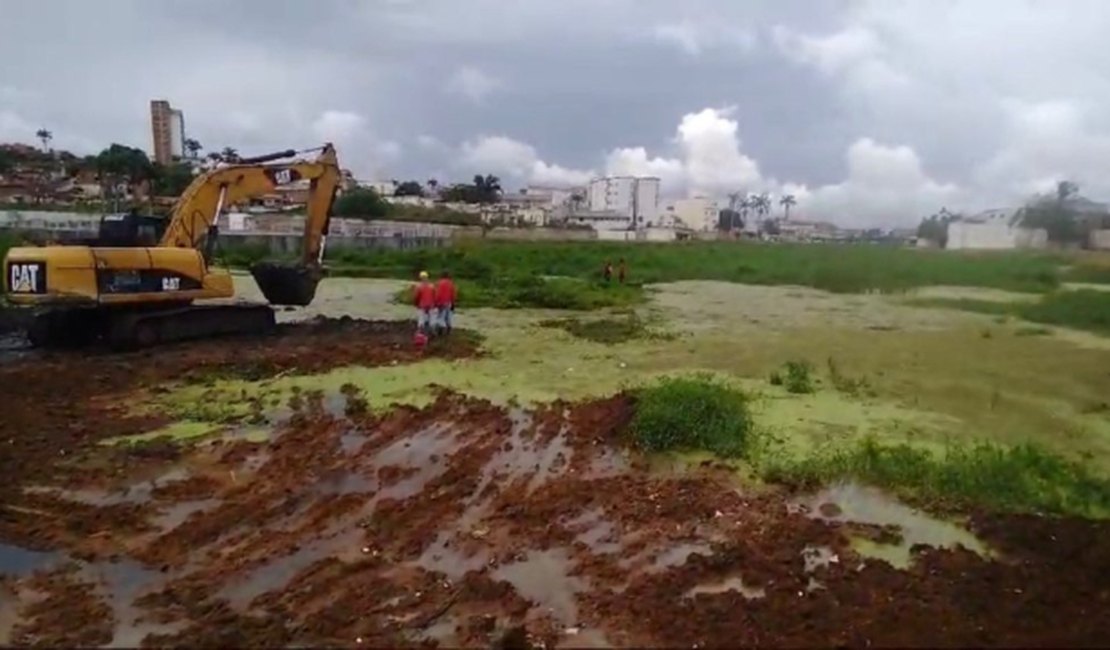 Obras de revitalização no Lago do Goiti, em Palmeira dos Índios, alcançam nova etapa
