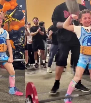 Aos 9 anos, garota surpreende ao pegar 81 kg no levantamento terra