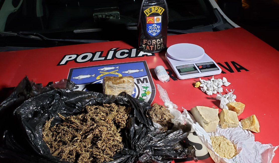 Mulher é presa em flagrante com maconha e crack na orla lagunar de Maceió