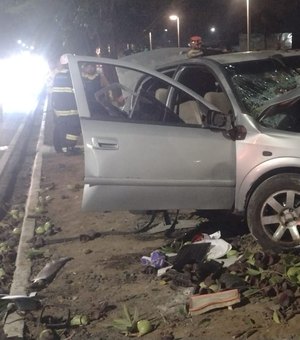 Carro bate contra árvore e motorista morre na Av. Durval de Góes Monteiro