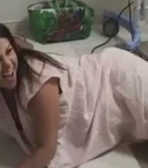 Grávida dança Envolver, de Anitta, antes do parto em hospital de BH