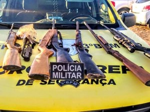 Mais de 1250 armas de fogo foram apreendidas em Alagoas de janeiro a outubro