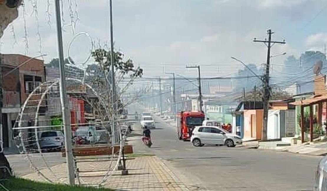 Incêndio em vegetação é contido pelo Corpo de Bombeiros em Limoeiro de Anadia