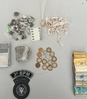Casal é preso por tráfico de drogas no bairro Manoel Teles, em Arapiraca