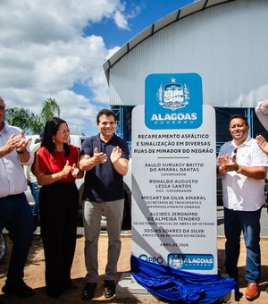 Minador do Negrão recebe pavimentação asfáltica e sala do programa Saúde Até Você Digital