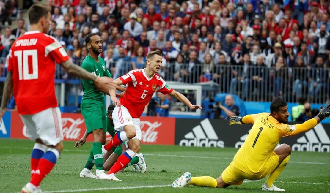 Com golaços, Rússia atropela Arábia Saudita e abre Copa em casa com vitória