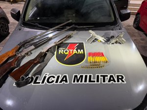 Polícia apreende arsenal durante operação na zona rural de Anadia
