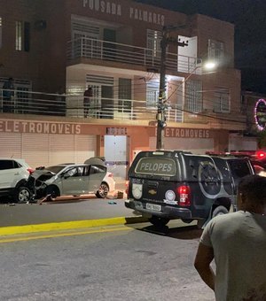 [Vídeo] Dois suspeitos ficam feridos após perseguição policial no centro de União dos Palmares
