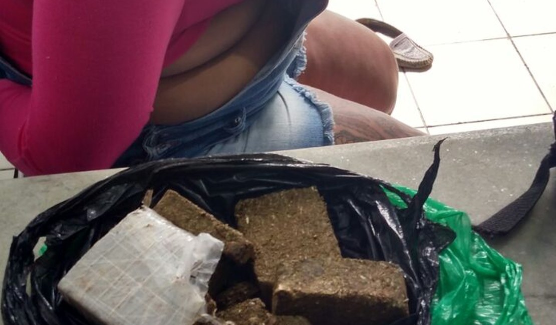 Mulher é presa com 450 gramas de maconha no bairro São Jorge