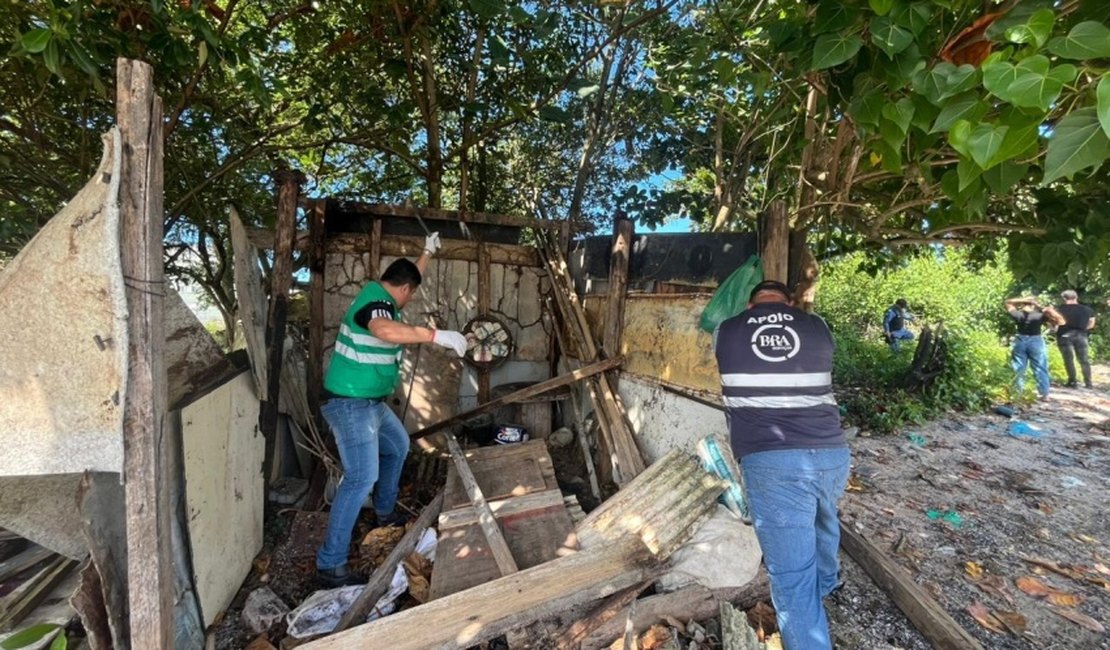 Segurança Cidadã apreende drogas e remove barracos no Vergel do Lago