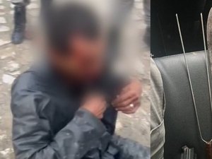 Homem tenta matar companheira com facão, a atropelar com moto e é espancado em Maceió