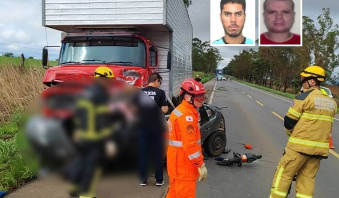 Moradores de Teotônio Vilela-AL morrem em acidente entre carro e caminhão-baú em MG