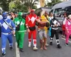 Policiais “Power Rangers” prendem homem durante carnaval de SP