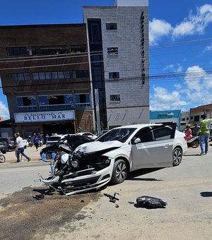 [Vídeo] Colisão entre veículos deixa motoqueiro ferido em Maragogi