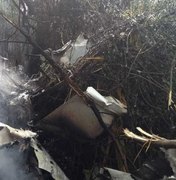 Avião de pequeno porte cai e pega fogo em Santa Catarina