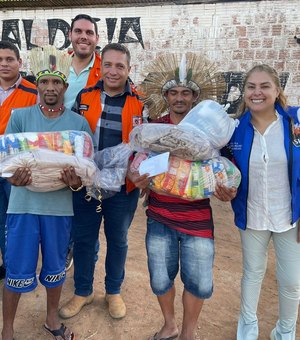 Prefeitura de Palmeira faz ação humanitária em Aldeia que teve alojamento interditado pela Defesa Civil