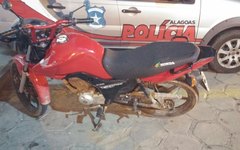 Motocicleta utilizada pela dupla