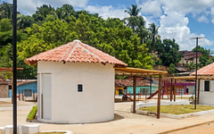 Praça vai contar com dois quiosques construídos no espaço para alimentação