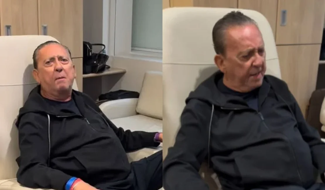 Galvão Bueno surge em vídeo no hospital antes de cirurgia na coluna