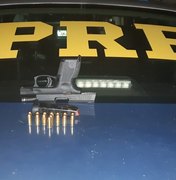 PRF prende condutor por porte ilegal de arma de fogo na BR 101