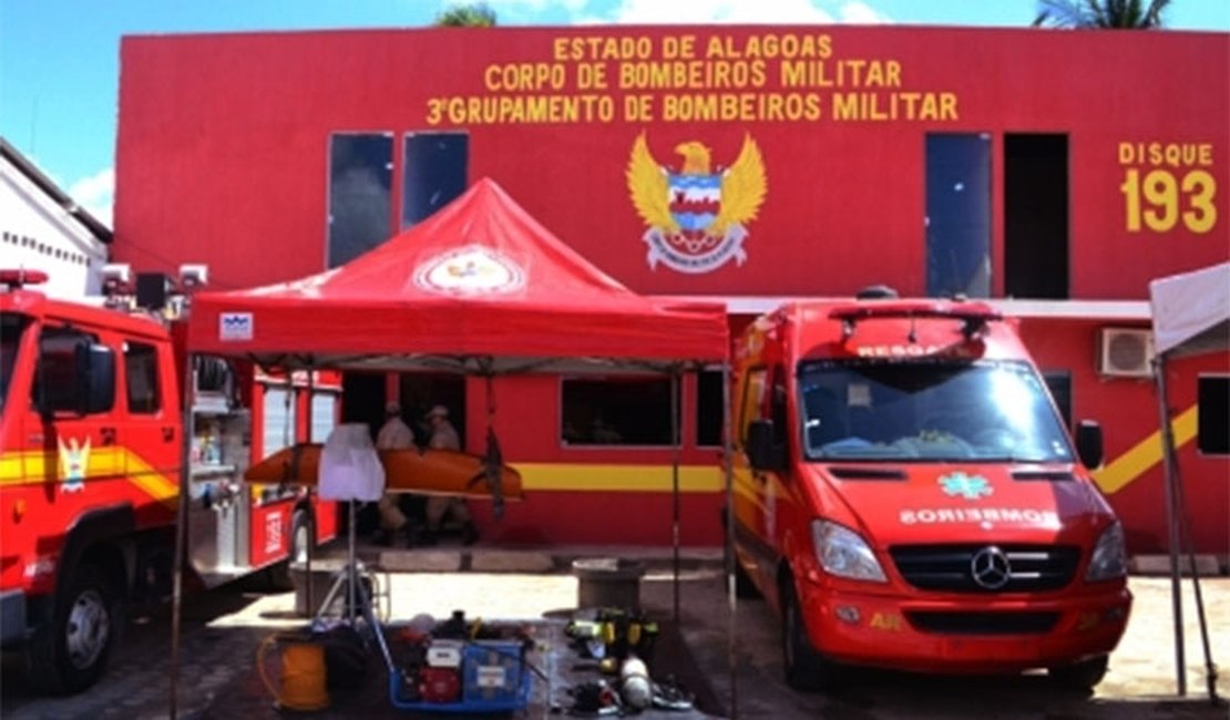 Fio de alta tensão cai e provoca incêndio em árvore no bairro São Jorge, em Maceió