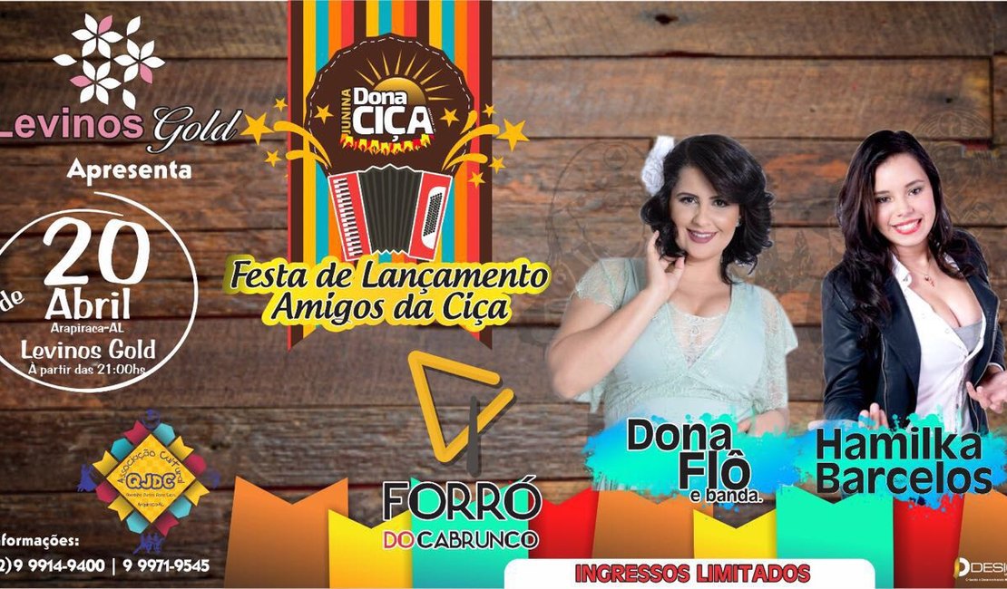 Quadrilha Junina Dona Ciça fará festa de lançamento na próxima quinta, em Arapiraca