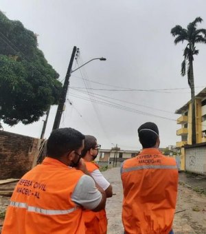 Defesa Civil mantém monitoramento constante de áreas de risco de Maceió