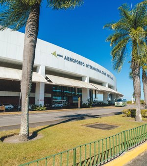 Aeroporto de MCZ registra aumento de 54,62% em fluxo internacional de passageiros