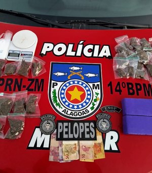 Jovem é preso com drogas dentro de casa na cidade de Messias