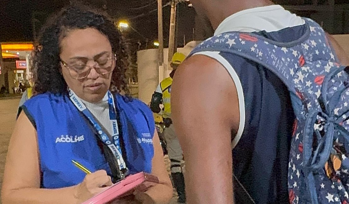 Seprev realiza busca ativa noturna e acolhe dependente químico em Maceió