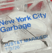Artista lucra recolhendo e vendendo lixo do casamento da cantora Taylor Swift