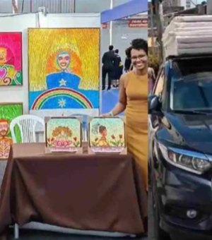 Polícia Civil localiza e recupera em Arapiraca carro roubado de artista plástica baiana