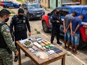 Operação policial termina com apreensão de drogas e prisões em Palmeira dos Índios