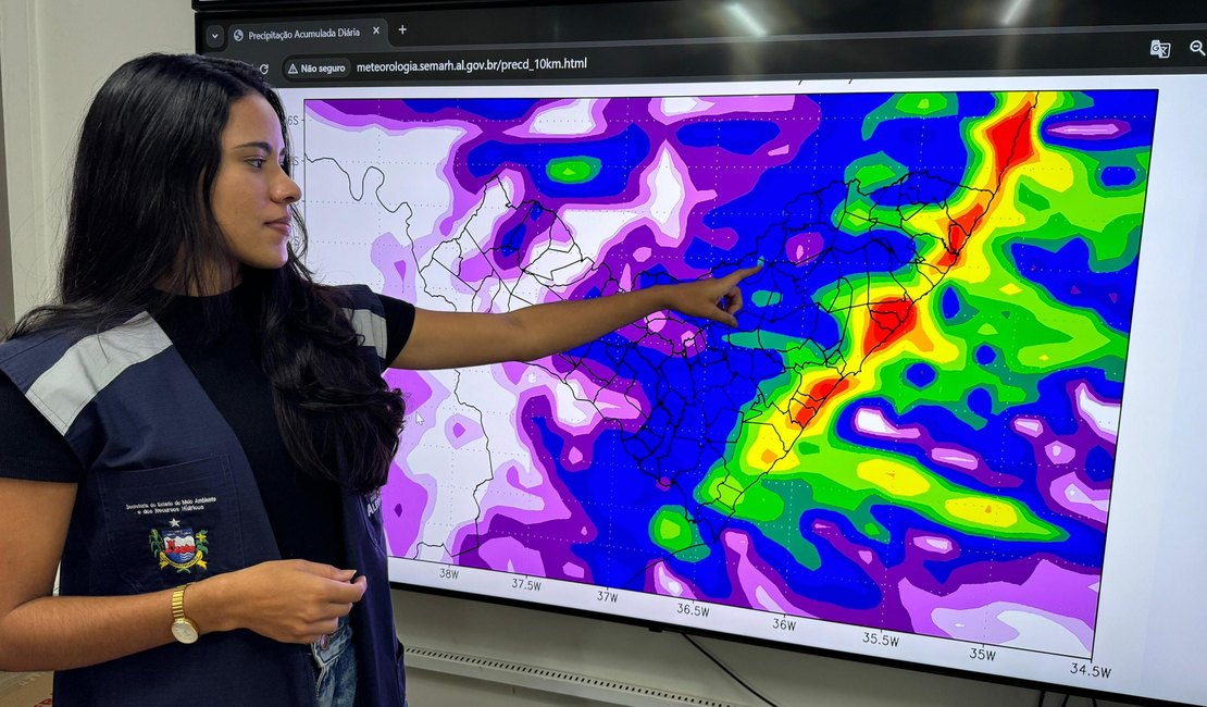 Boletim meteorológico indica chuvas para metade Leste de Alagoas